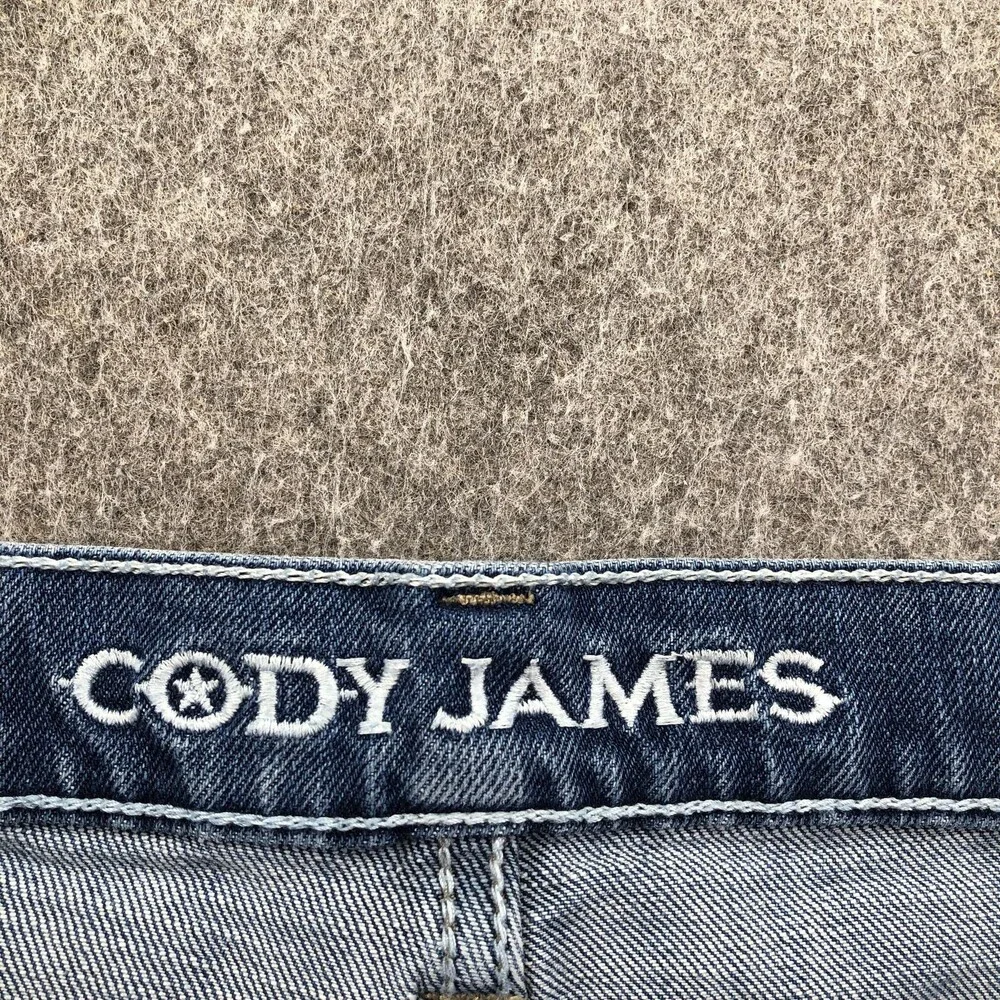 Cody James Jeans Mens 34x32 Blue Light Wash Relaxed Straight Stretch Denim